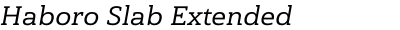 Haboro Slab Extended Medium Italic